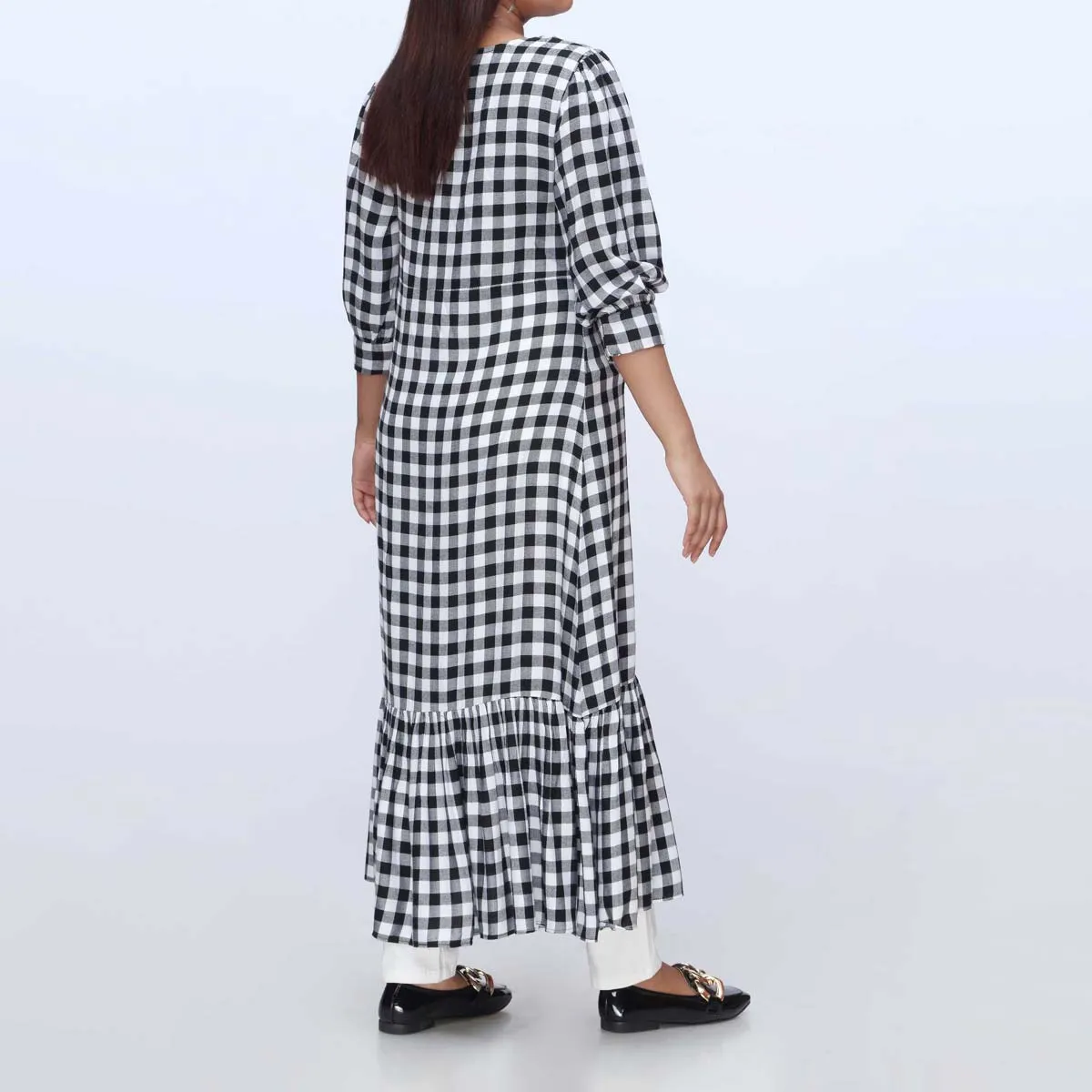 1PC-Flannel Checkered Long Shirt PW3179