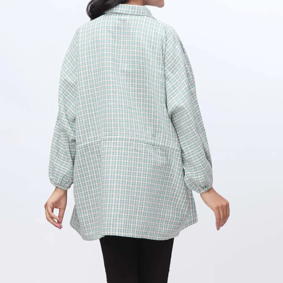 1PC- Flannel Checkered Top PW3255