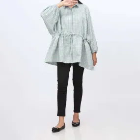 1PC- Flannel Checkered Top PW3255