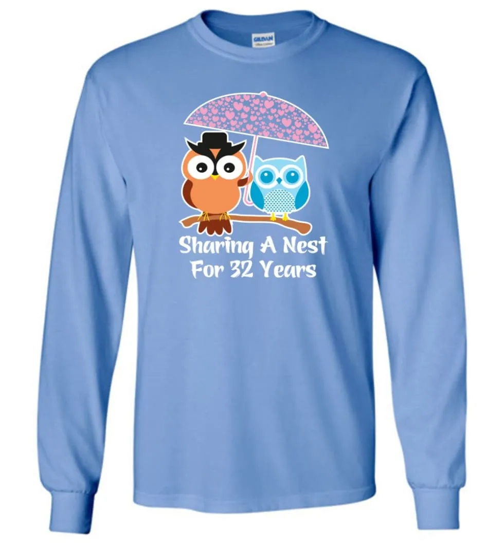 32 Years Wedding Anniversary Gifts Valentine's Day Long Sleeve T-Shirt