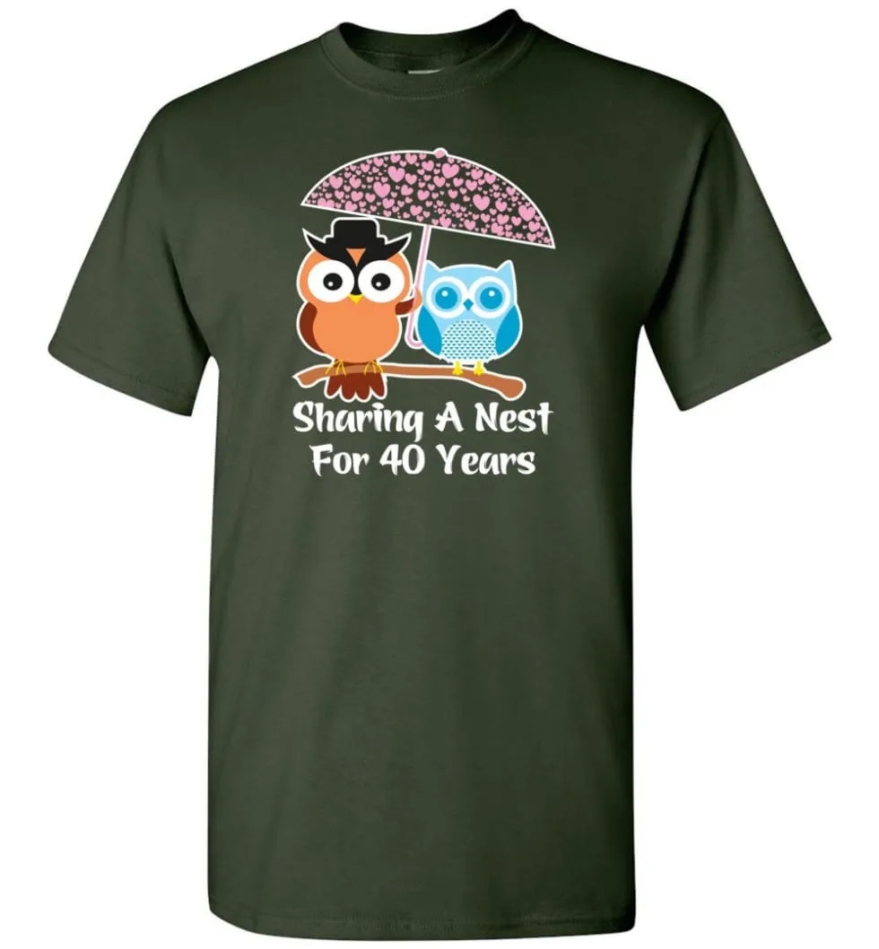 40 Years Wedding Anniversary Gifts Valentine's Day T-shirt