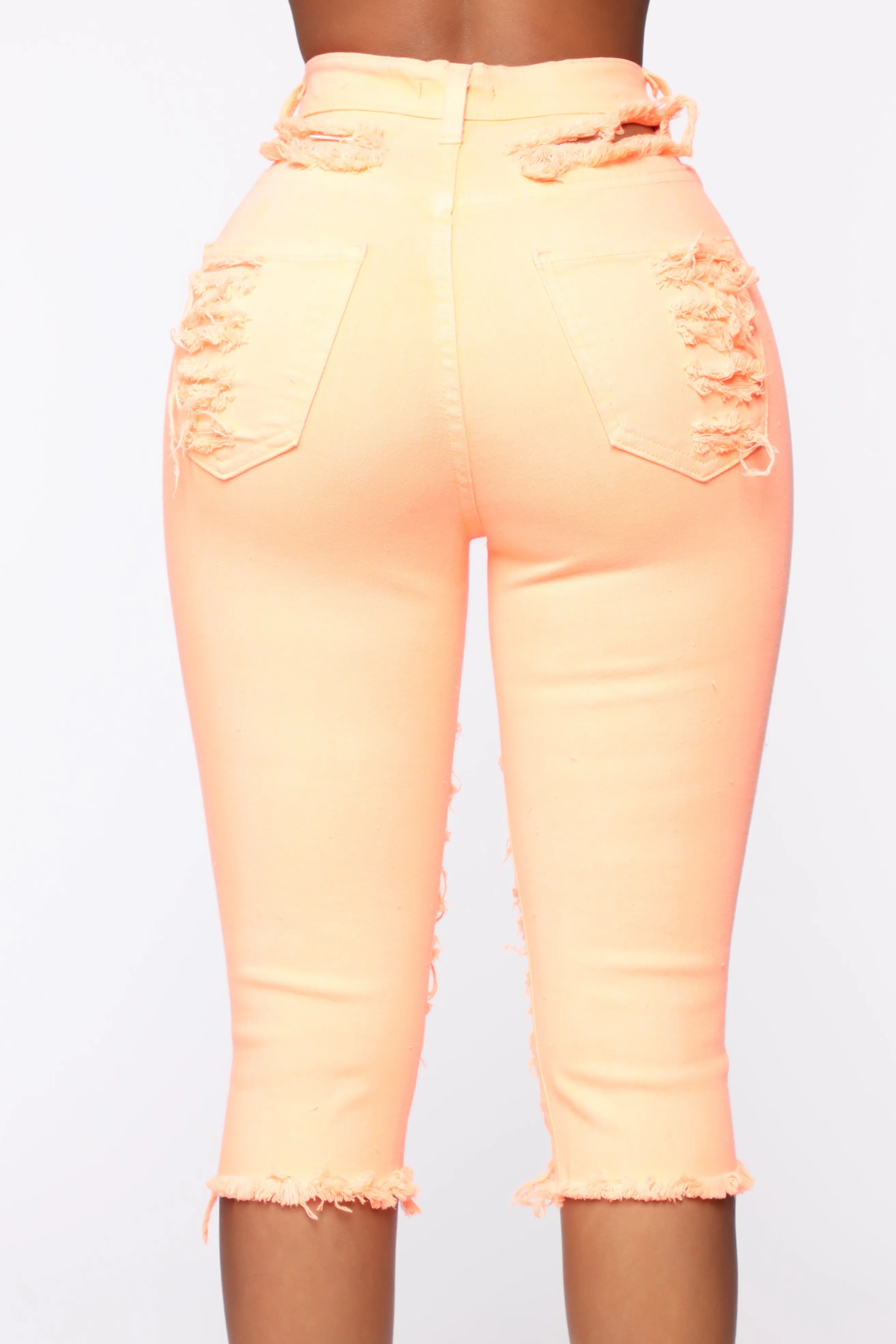 A Little On Edge Shorts - Neon Orange