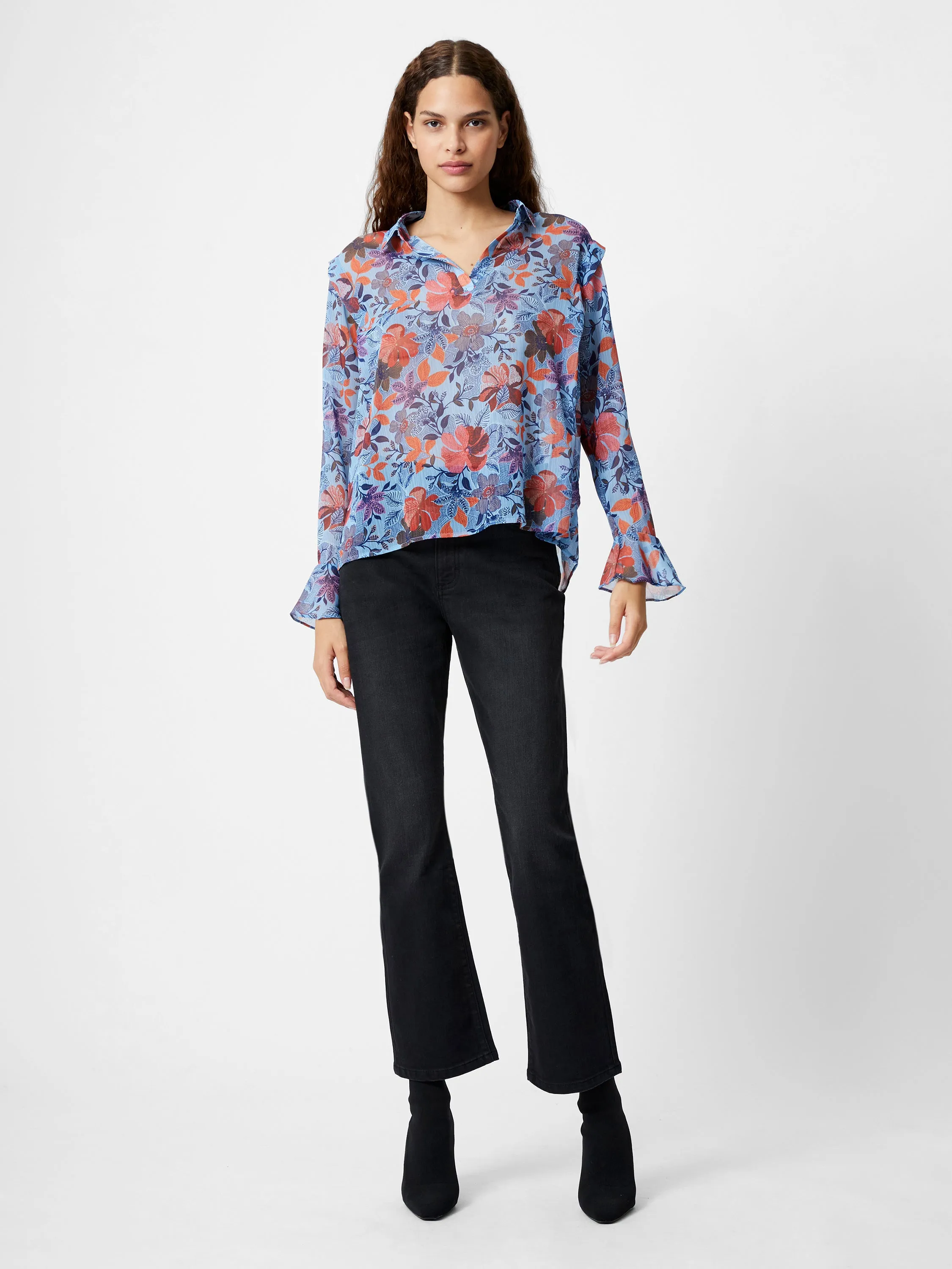 Adalina Chiffon Popover Shirt