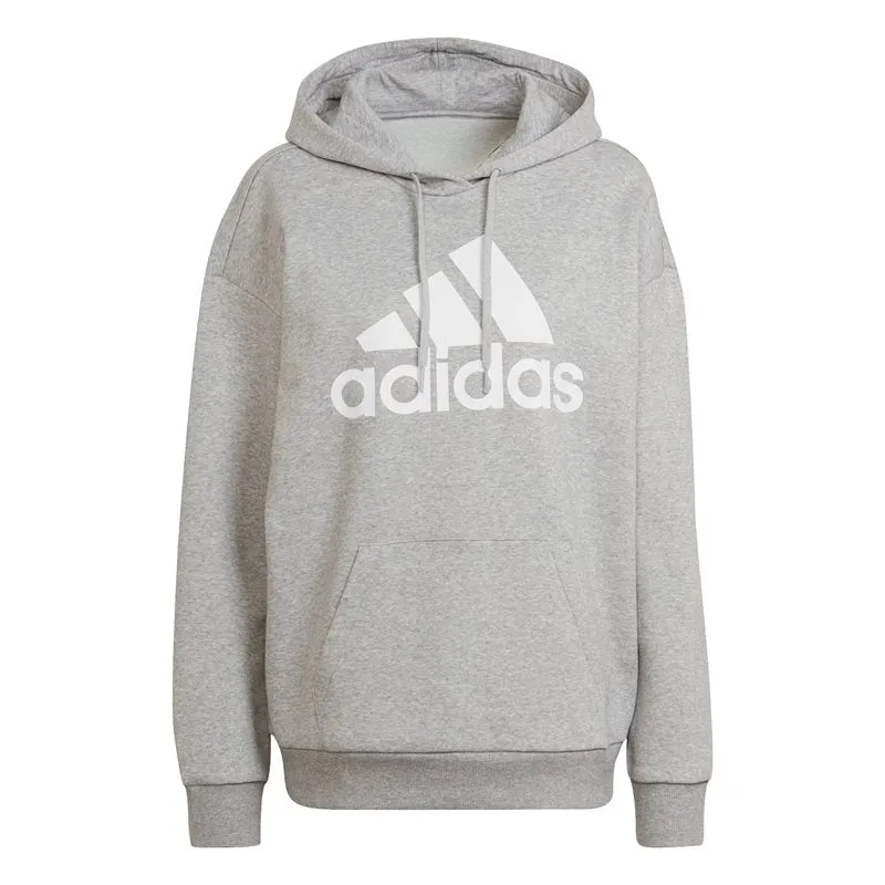 adidas Essentials Boyfriend Logo Hoodie - Womens - Medium Grey Heather