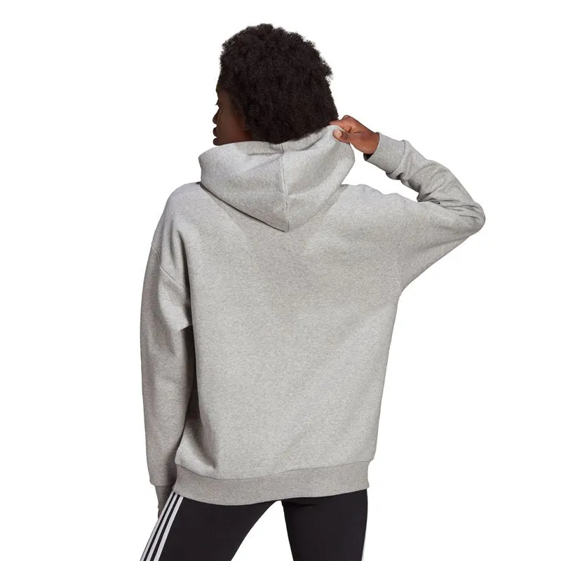 adidas Essentials Boyfriend Logo Hoodie - Womens - Medium Grey Heather