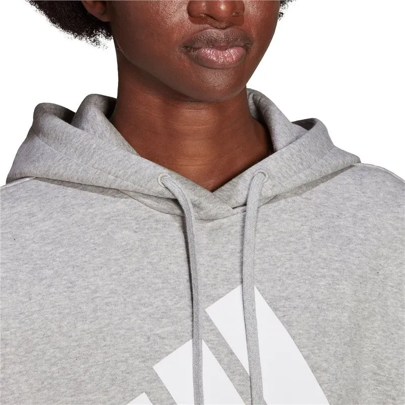 adidas Essentials Boyfriend Logo Hoodie - Womens - Medium Grey Heather