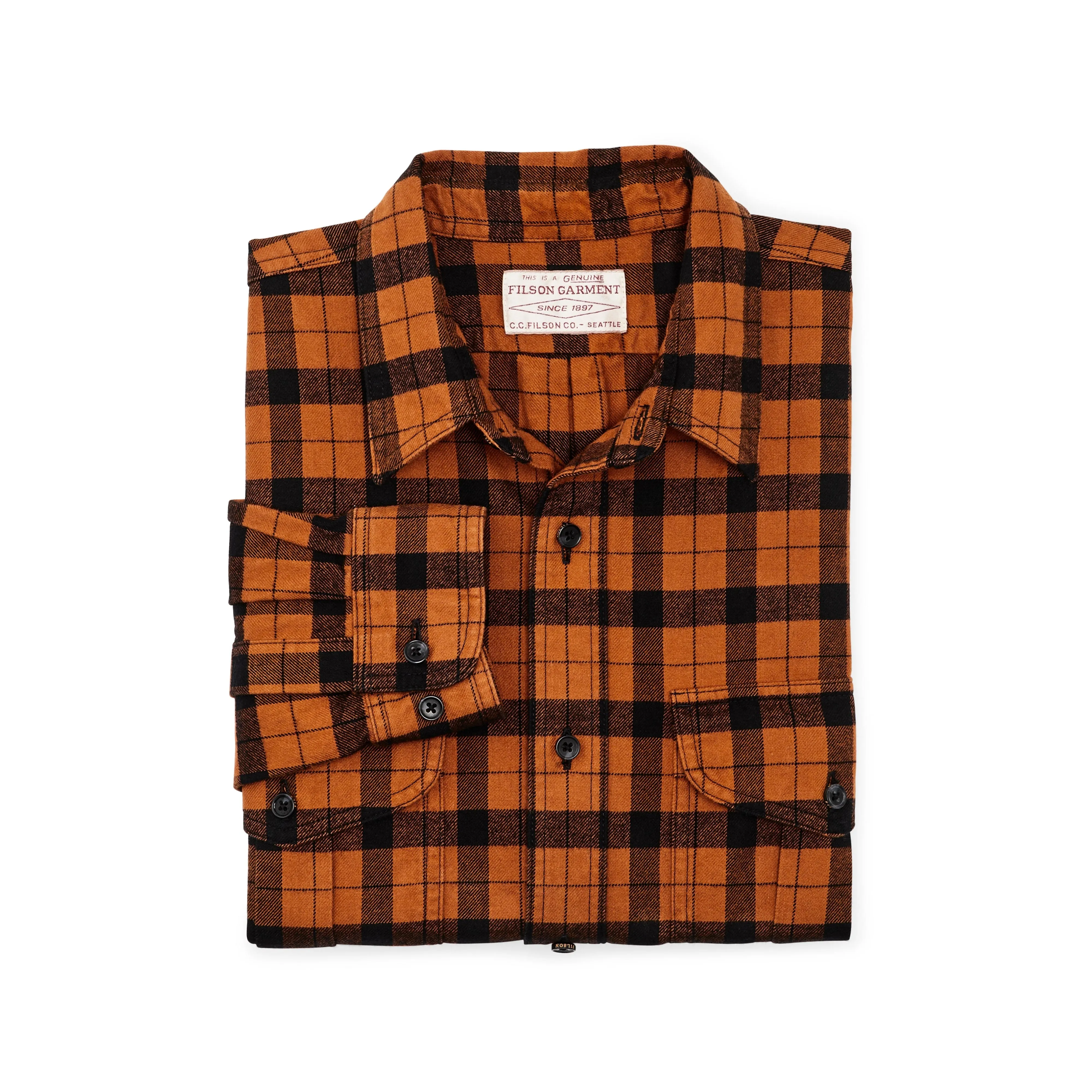 Alaskan Guide Shirt- Pecan/Black Plaid