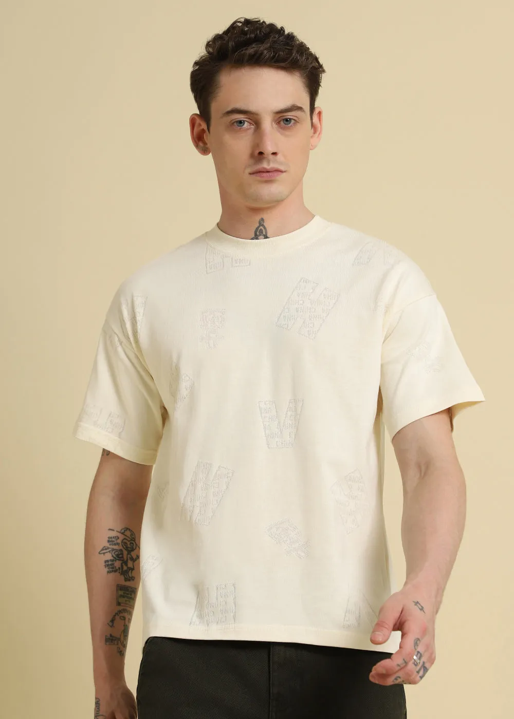 Alpha Cream Oversized T-shirt