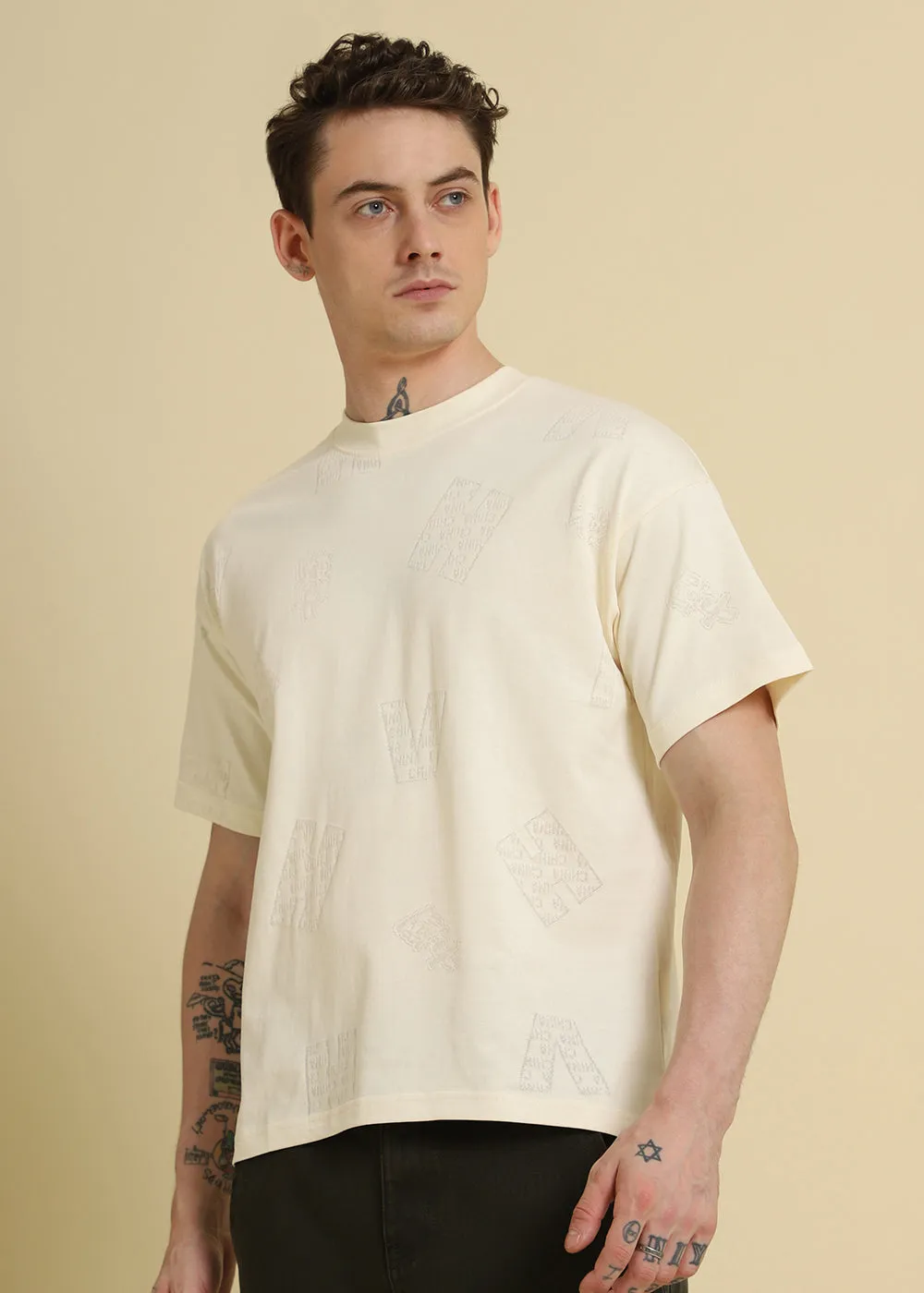 Alpha Cream Oversized T-shirt