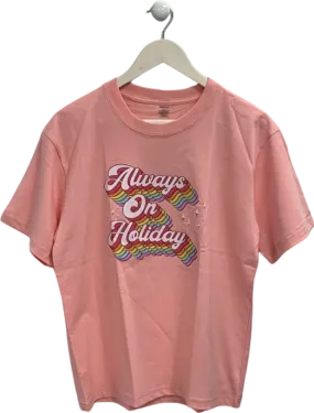 Always on Holiday Pink Graphic T-Shirt S