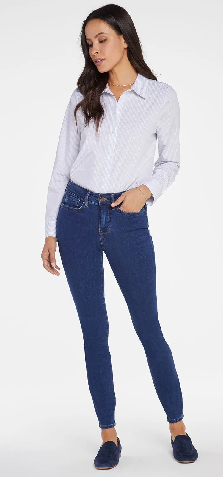 Ami Skinny Jeans Mediumblauw Premium Denim | Quinn