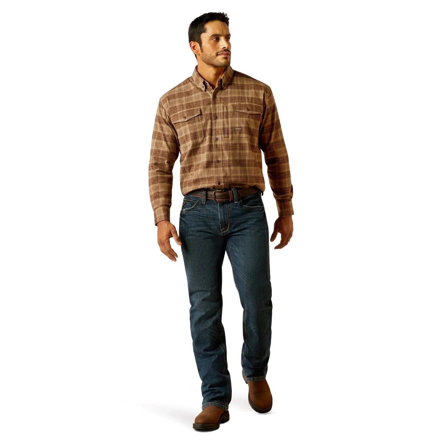 Ariat Men's Rebar Flannel DuraStretch™ Button-Down Work Shirt