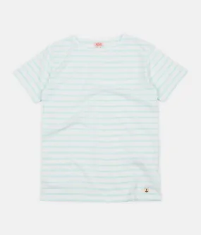 Armor Lux Breton Sailor Striped T-Shirt - Milk / Aqua