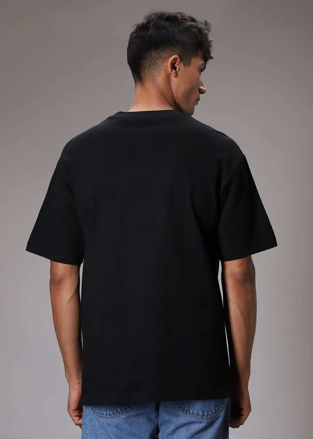 Artistic Array Black Oversized T-shirt