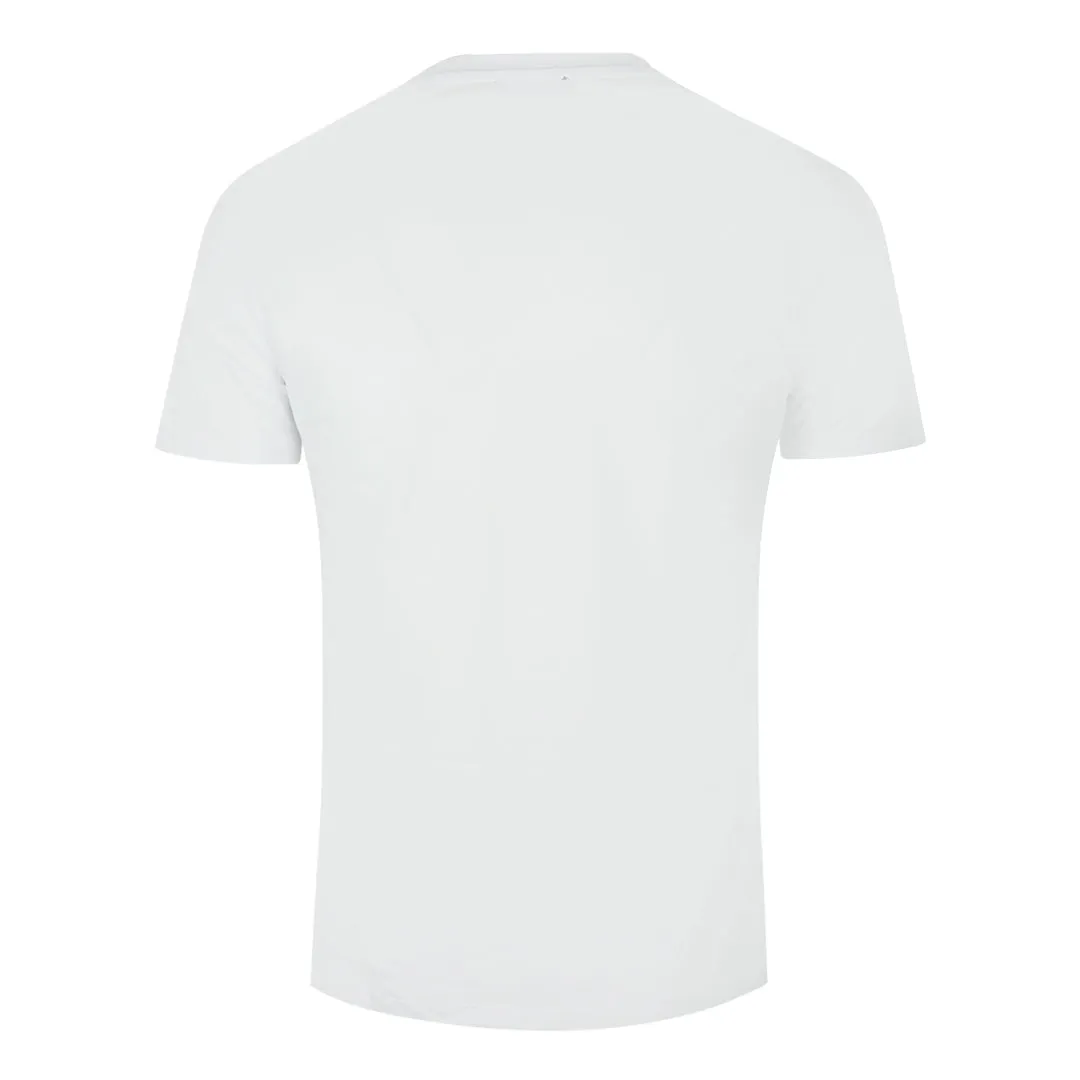 Balmain Brand Embossed Logo White T-Shirt