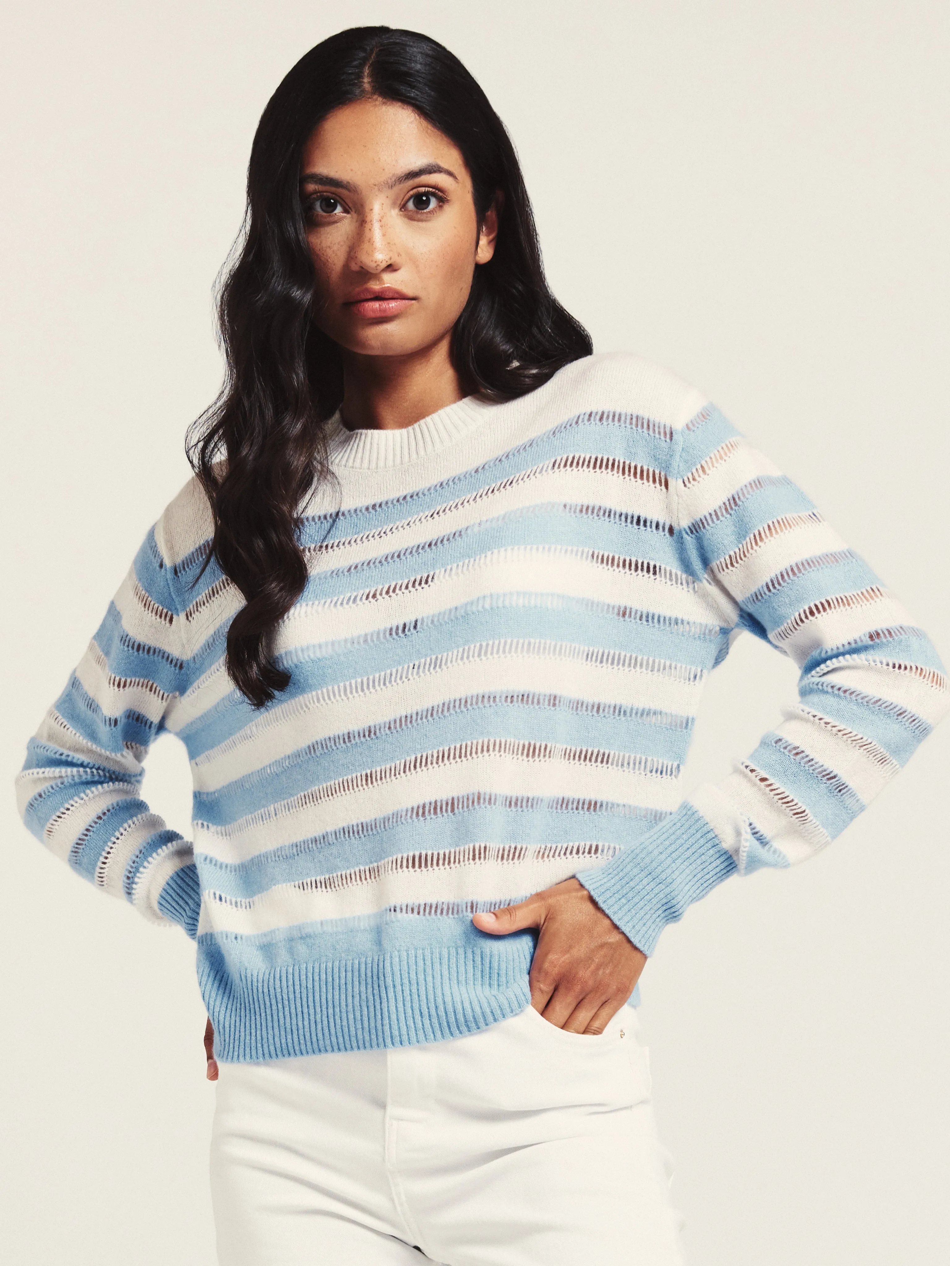 Beach Stripe Cashmere Knit