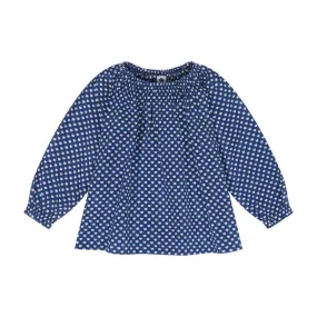 Blue Cherries Georgina Smocked Top