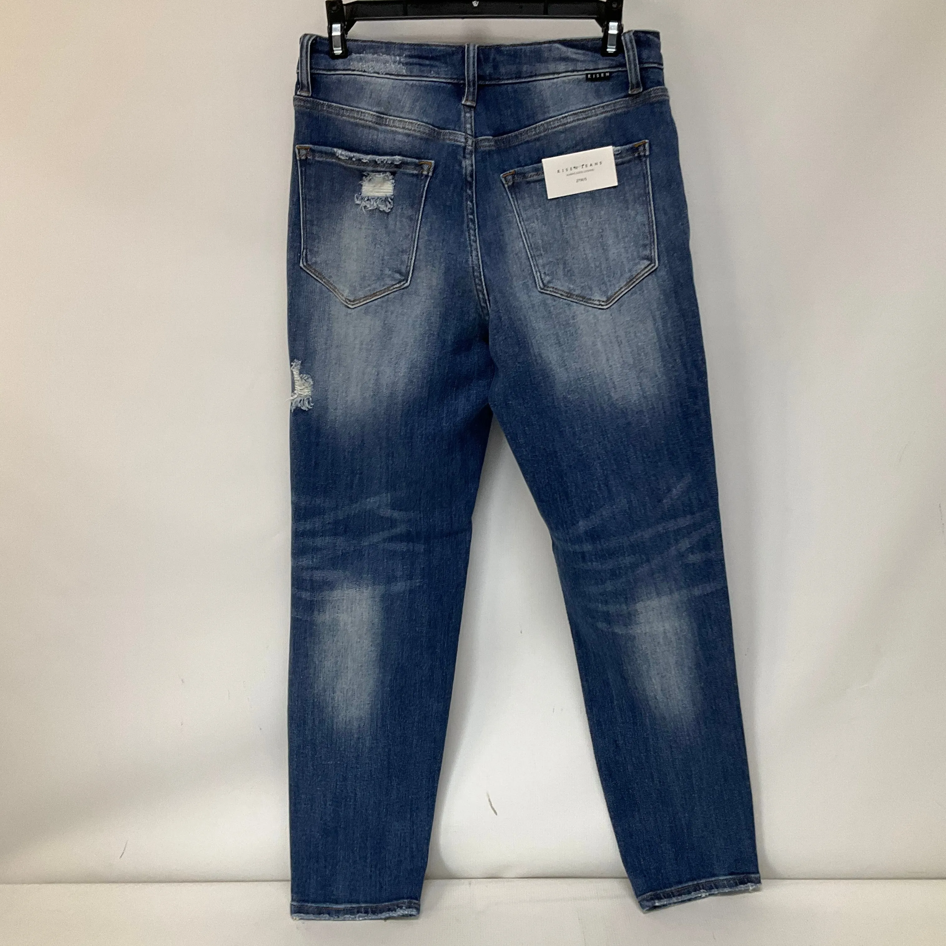 Blue Denim Jeans Boyfriend Risen, Size 4