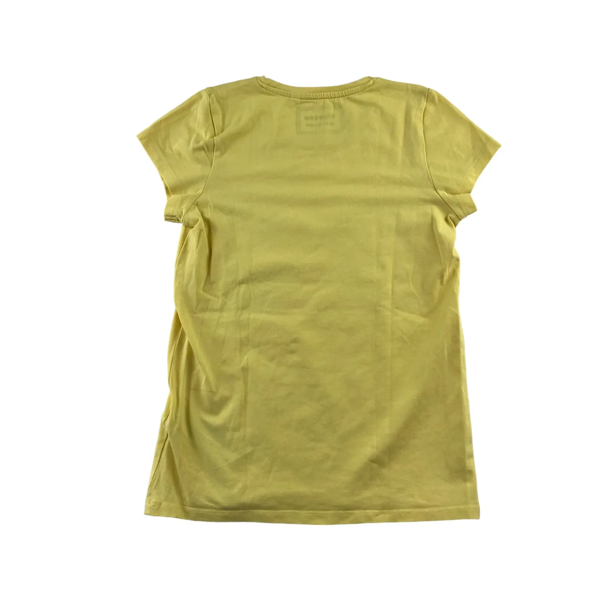 Bluezoo t-shirt 10-11 years yellow sequin butterfly short sleeve