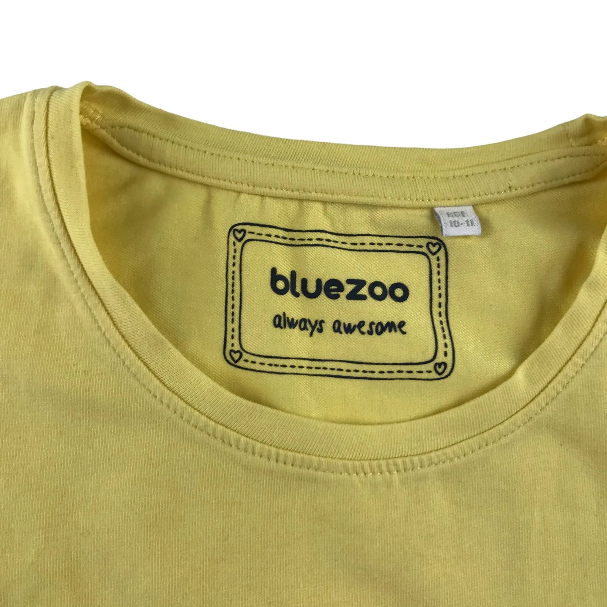 Bluezoo t-shirt 10-11 years yellow sequin butterfly short sleeve