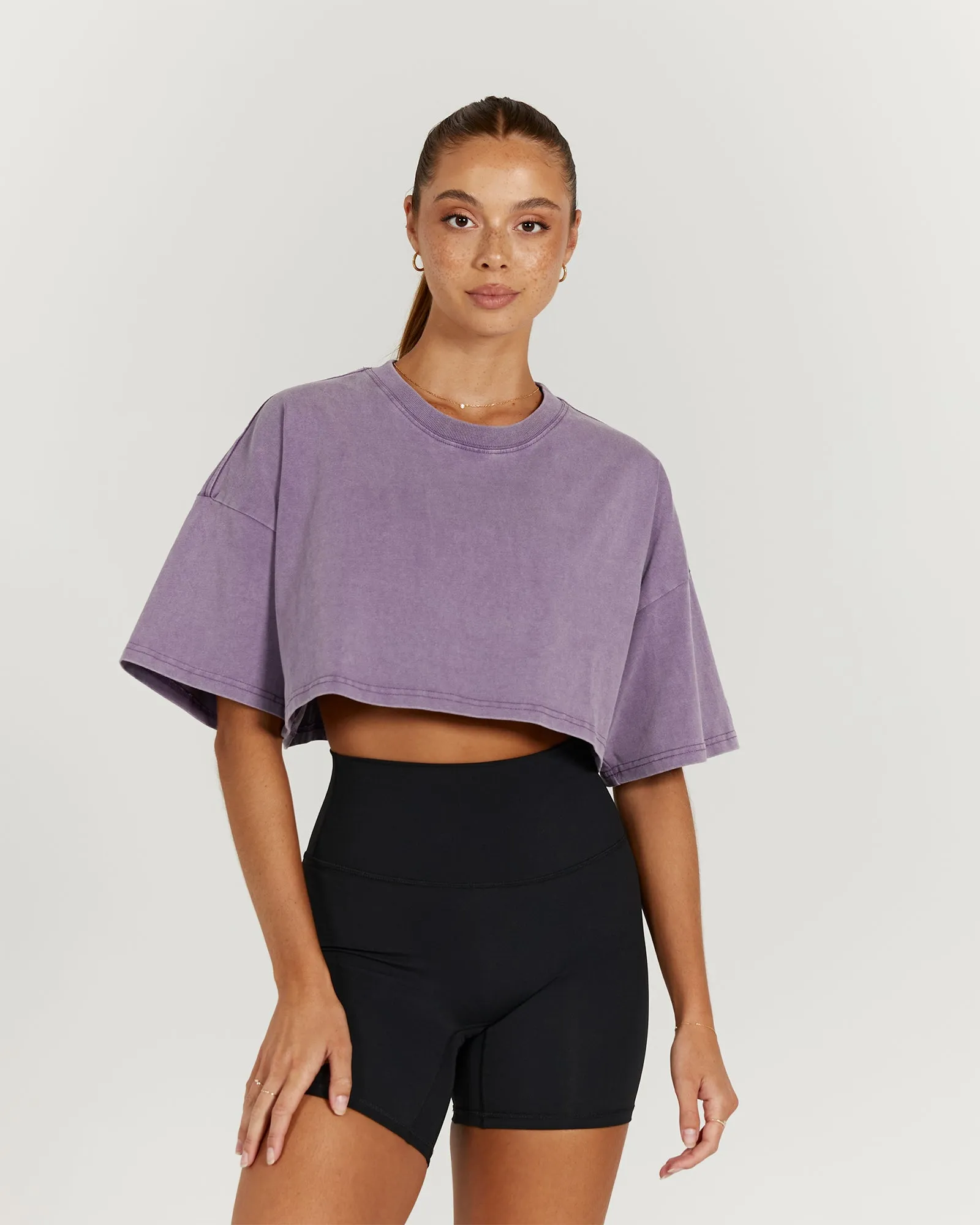 BOYFRIEND CROP - WASHED LILAC