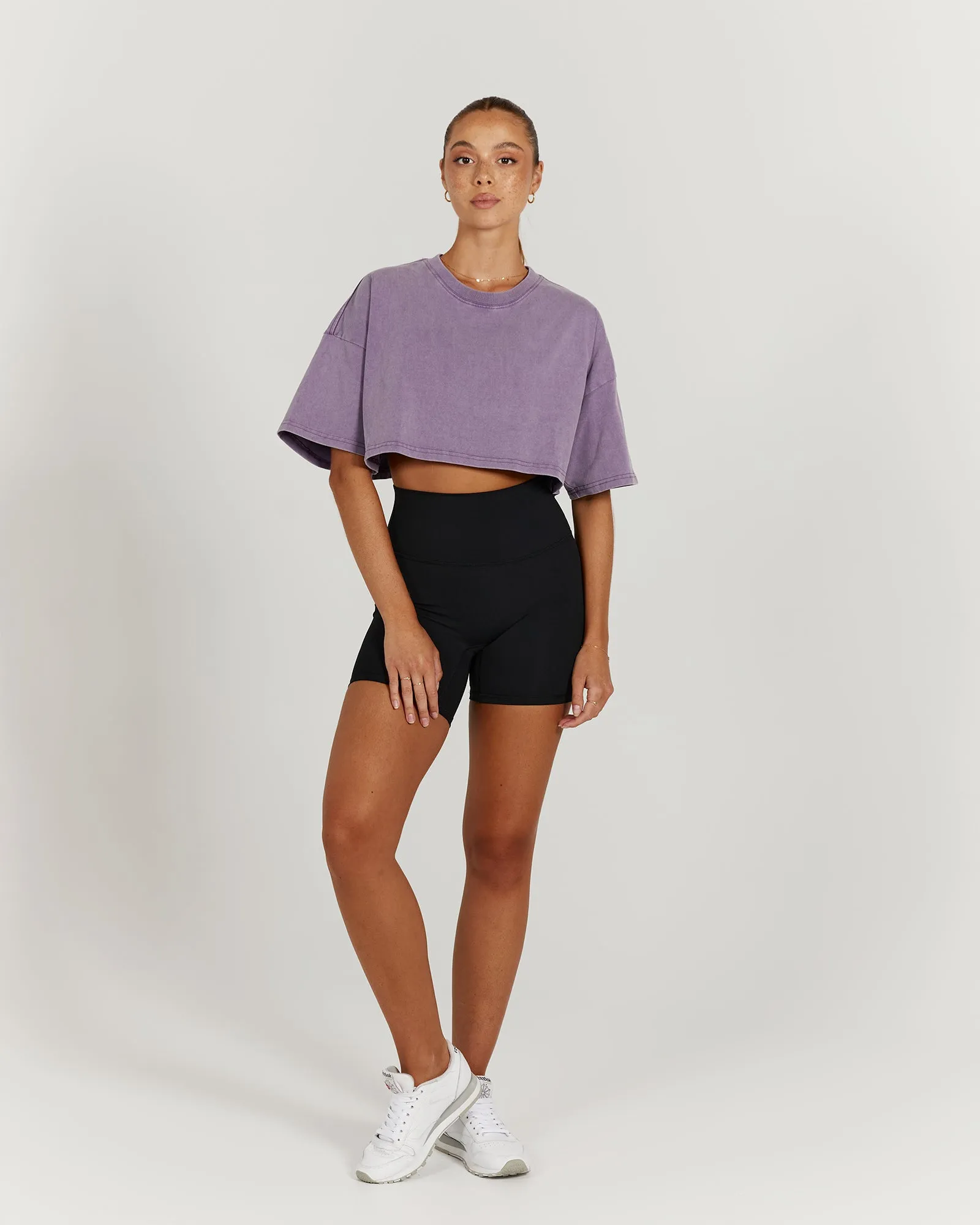 BOYFRIEND CROP - WASHED LILAC