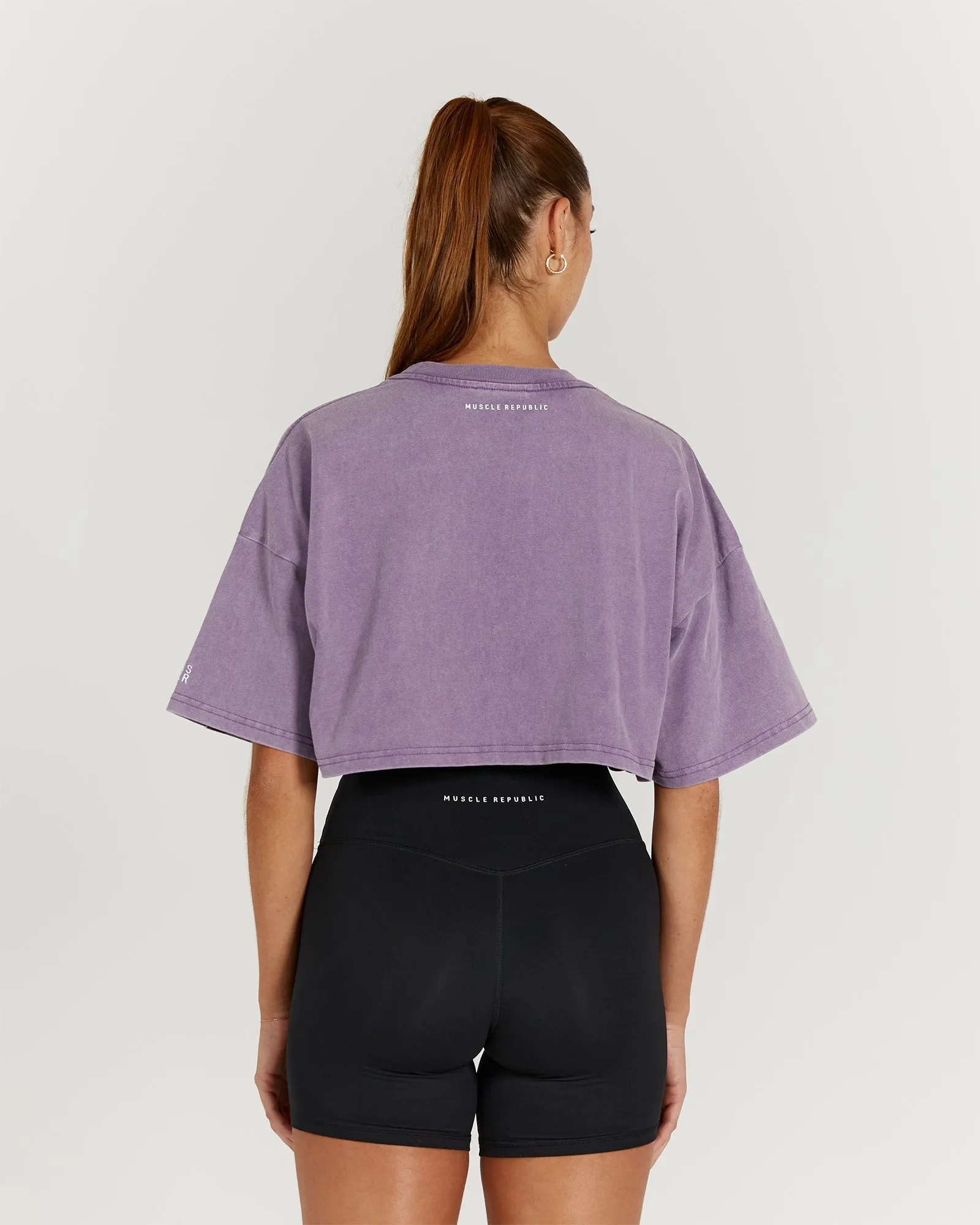 BOYFRIEND CROP - WASHED LILAC