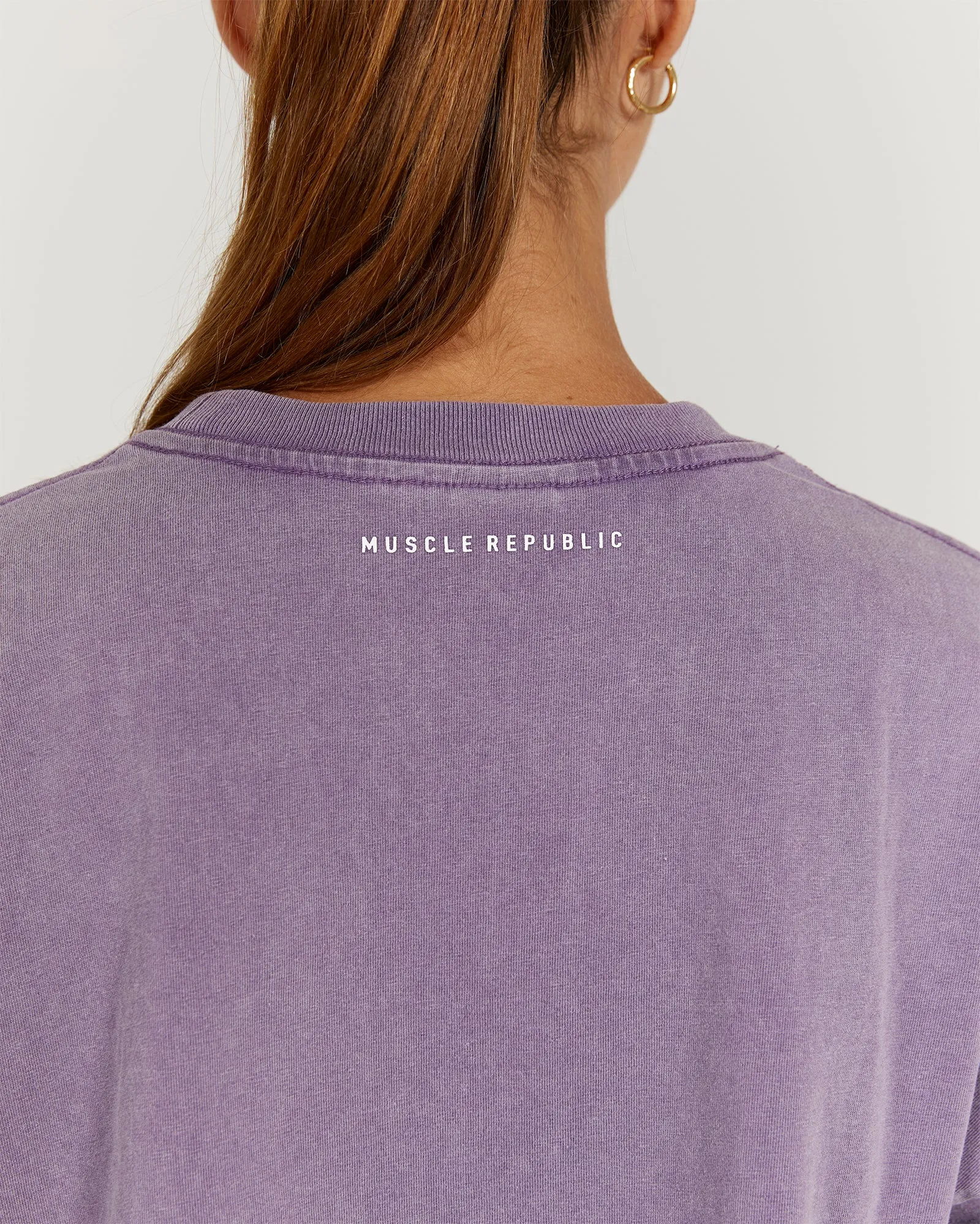 BOYFRIEND CROP - WASHED LILAC