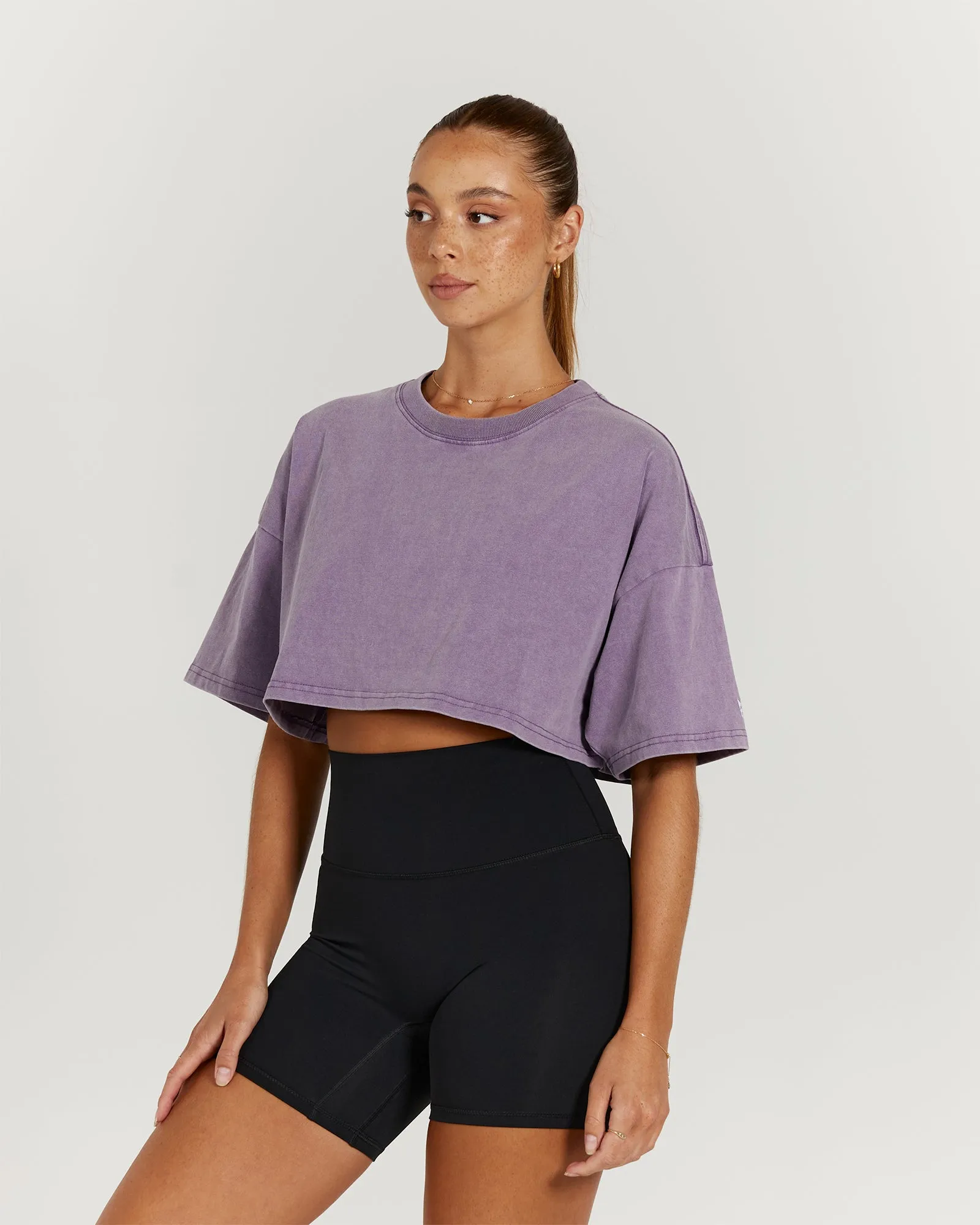 BOYFRIEND CROP - WASHED LILAC