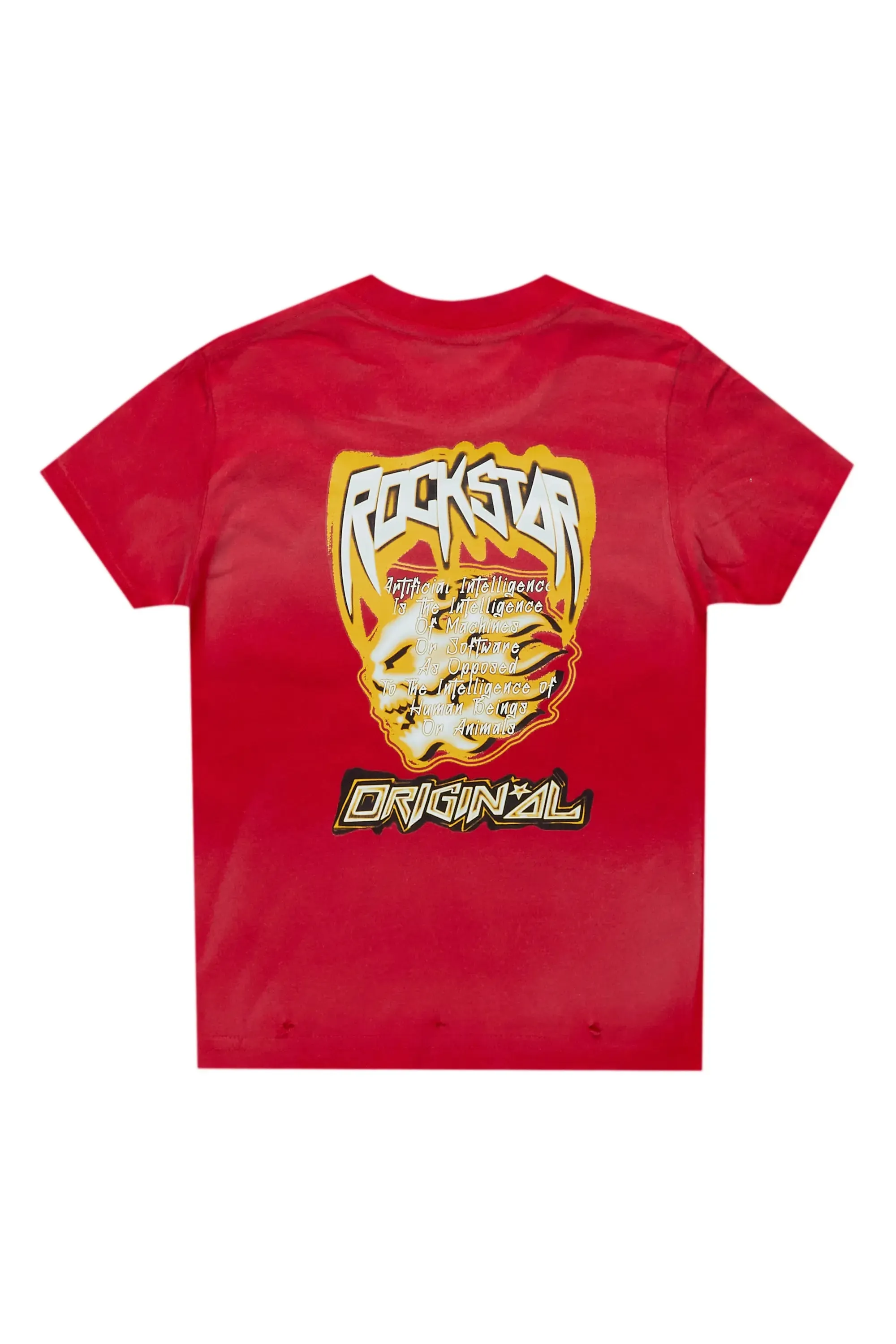 Boys Ganen Red Graphic T-Shirt