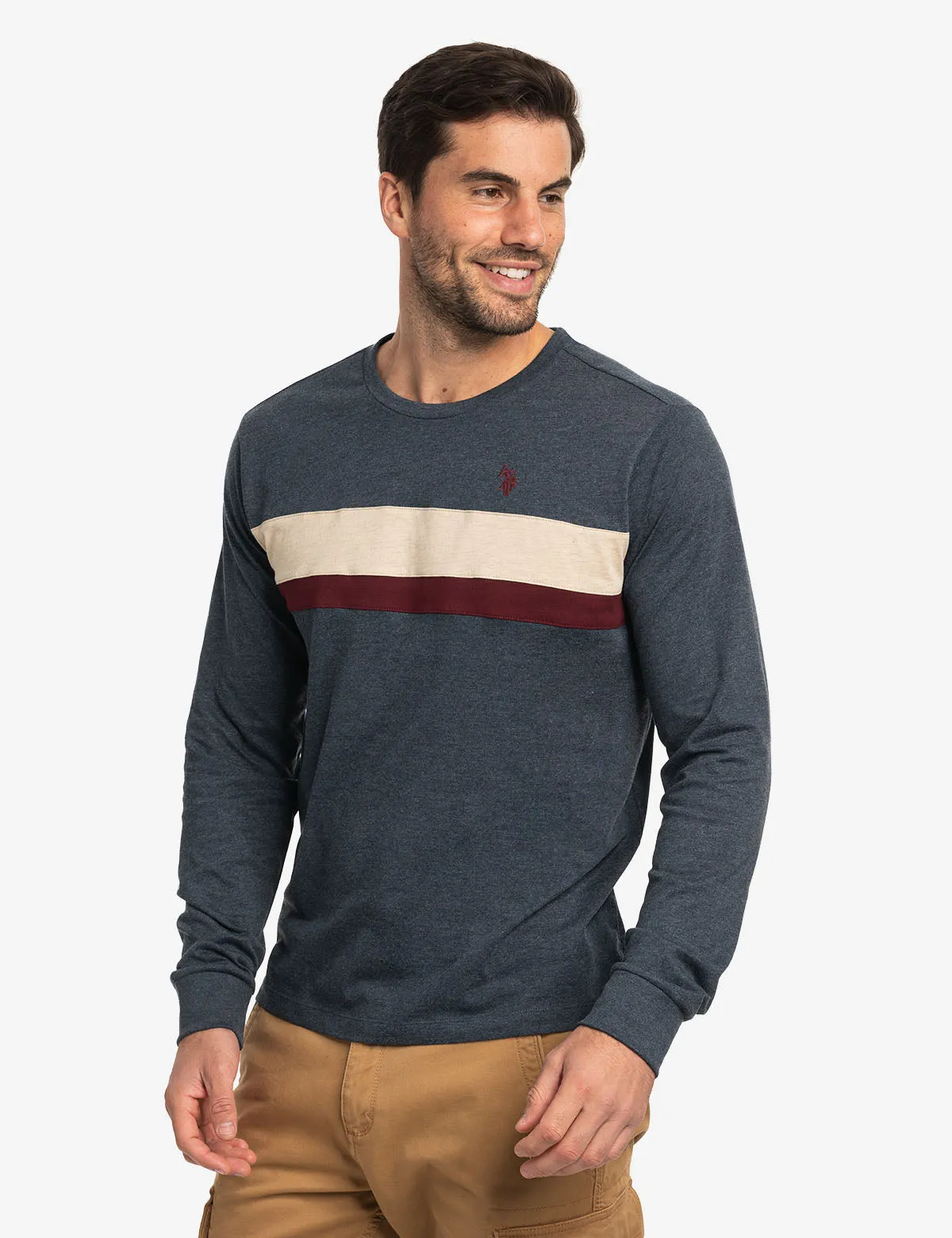 COLORBLOCK LONG SLEEVE JERSEY T-SHIRT