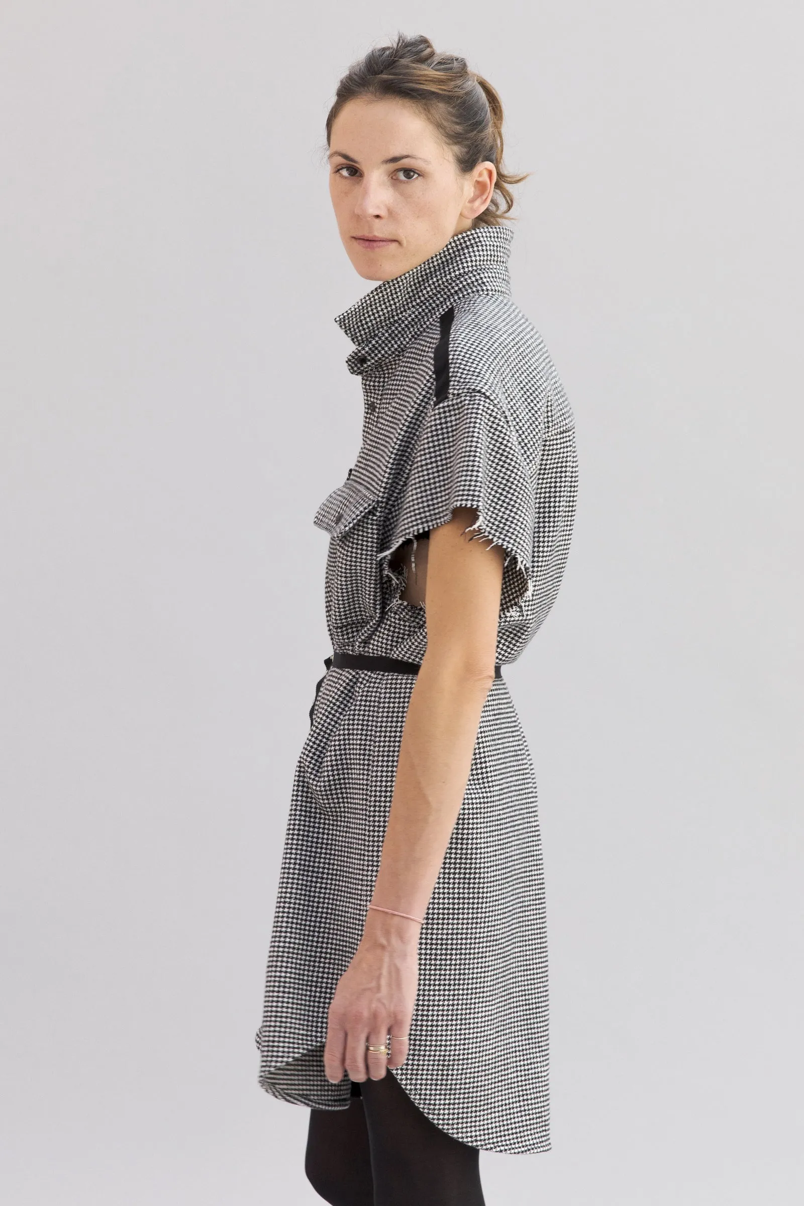 ERINA shirt dress - 'Pied de Poule'