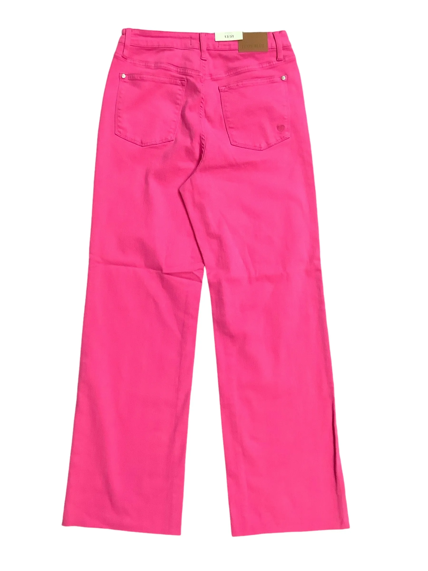 Jeans Wide Leg By Judy Blue In Pink, Size: 12/13