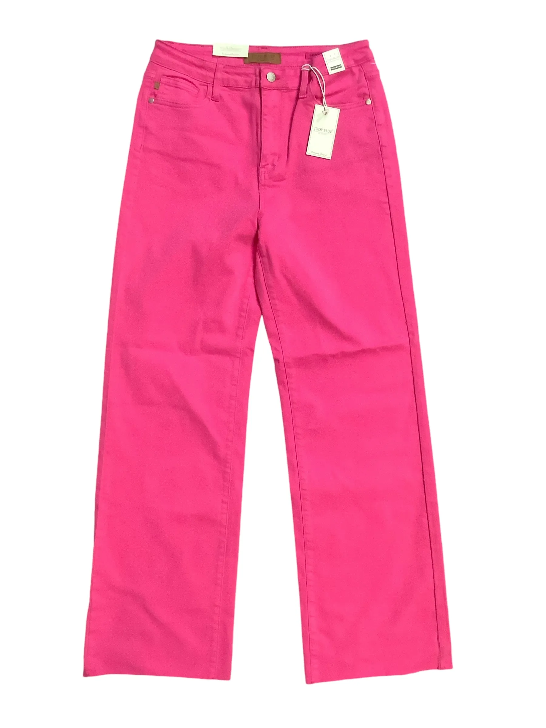 Jeans Wide Leg By Judy Blue In Pink, Size: 12/13