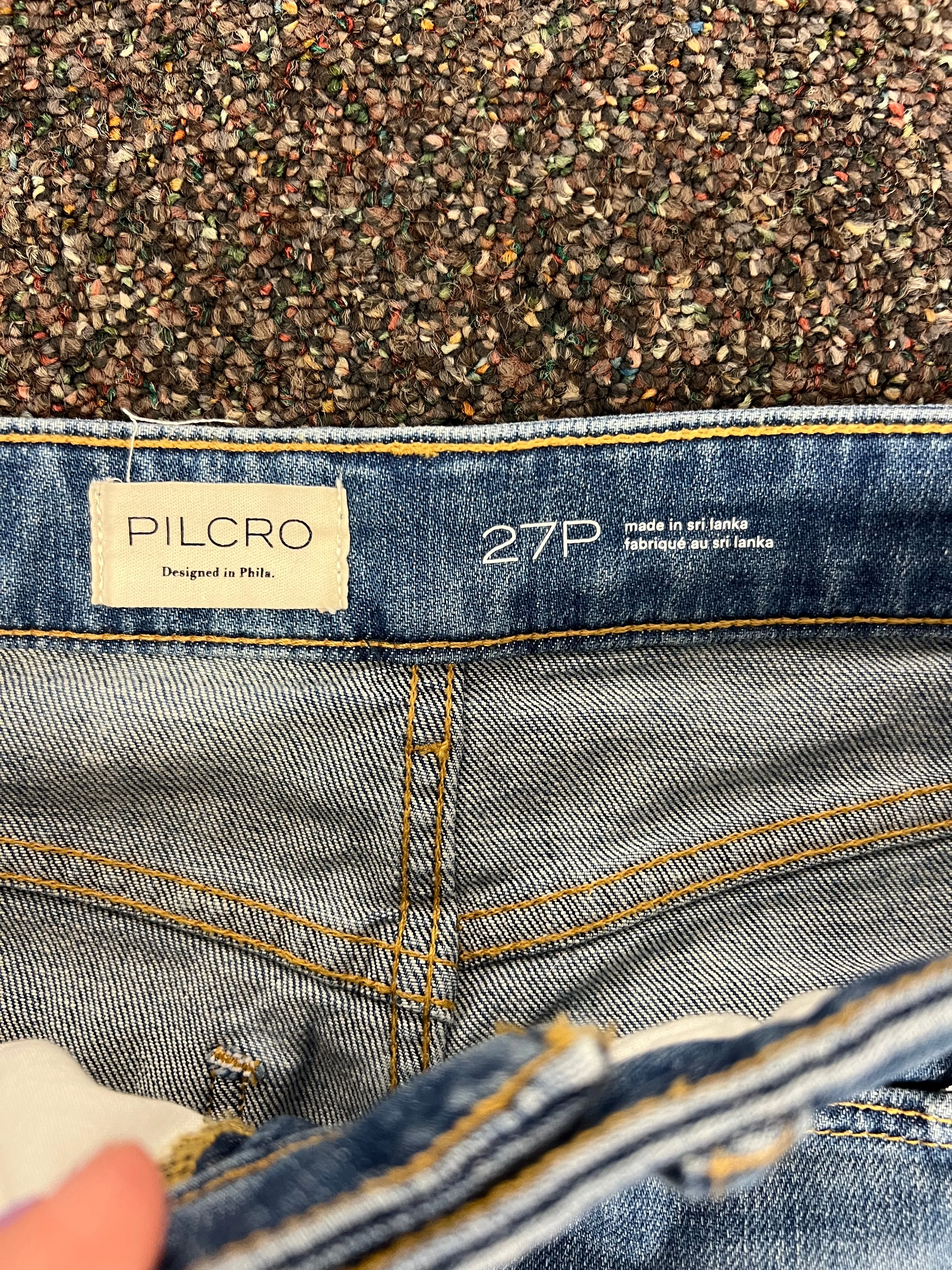 Jeans Wide Leg By Pilcro In Blue Denim, Size: 4petite