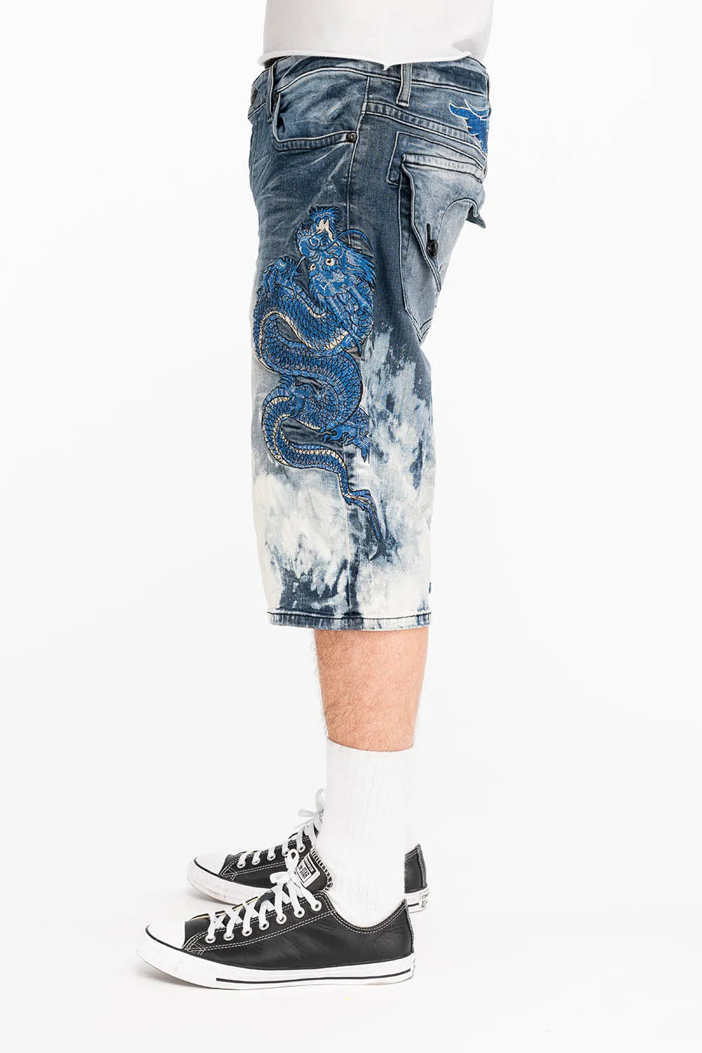 KILLER FLAP DRAGON SHORTS IN CLOUD BLUE