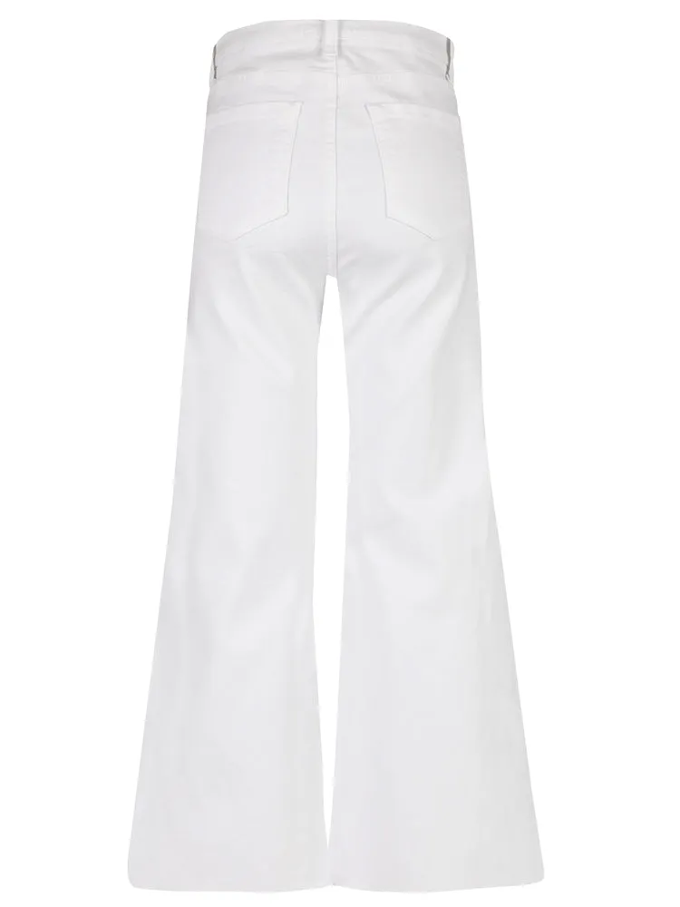 KUT: Meg Front Pocket High Rise Wide Leg - White