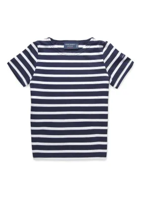 Levant striped t-shirt for kids - in light cotton (MARINE/NEIGE)