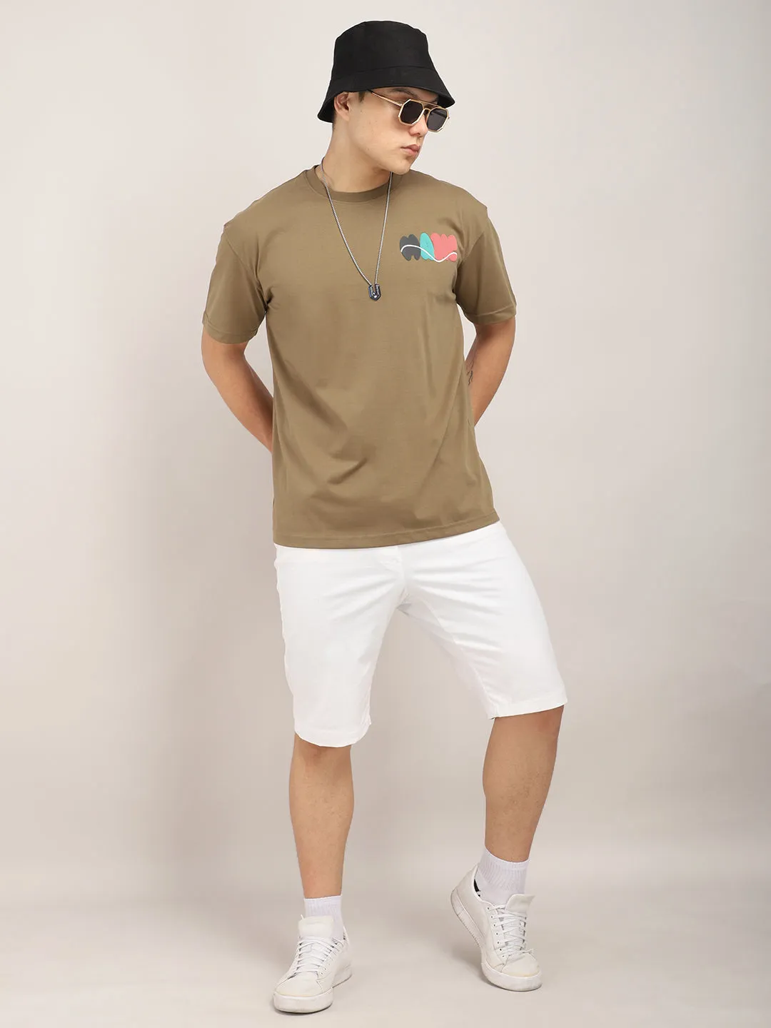 Make Out Like It Never Happened Oversized Khaki T-Shirt