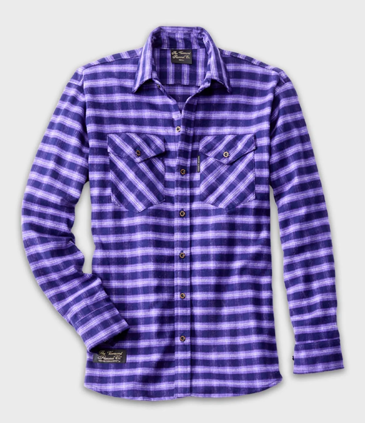 Men's Classic Flannel Shirt - Purple Maze