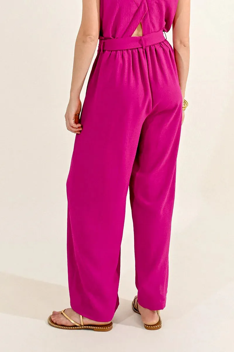 Molly Bracken Wide Leg Pant with Tie