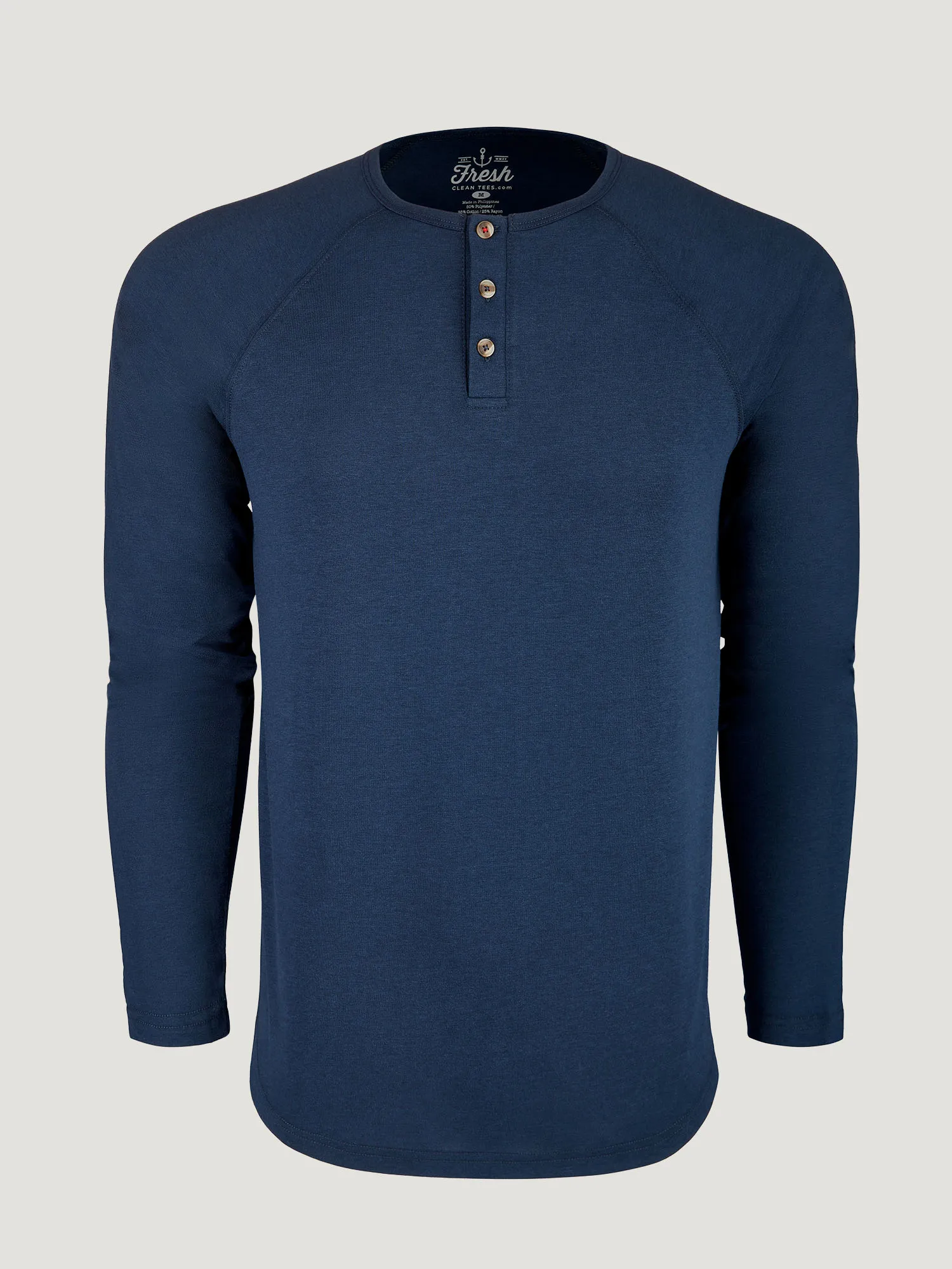 Navy Slim Fit Long Sleeve Henley