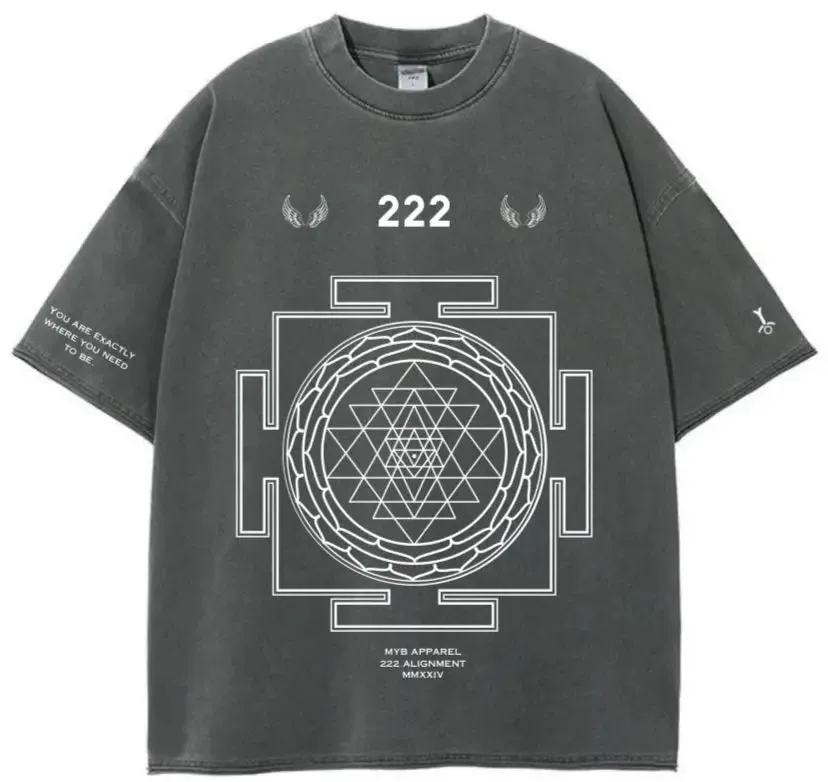 "222" ACID WASH OVERSIZED TEE