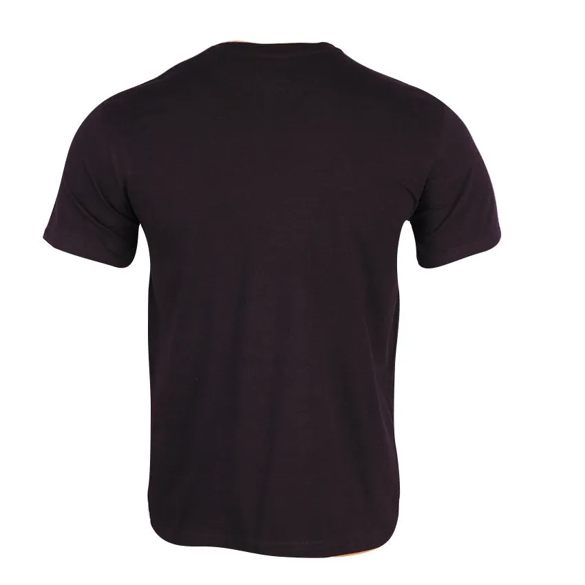 REDTAG Black Graphic T-Shirt for Men