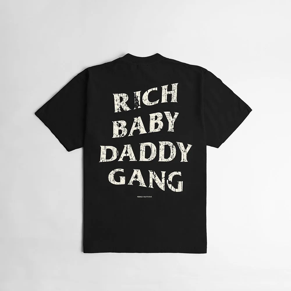 Rich Baby Daddy Gang Oversized T-shirt- Black