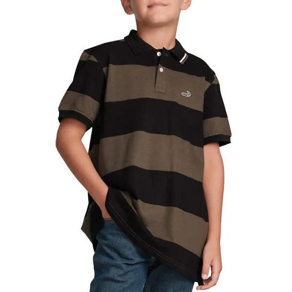 Stripe Fusion Polo-Pine