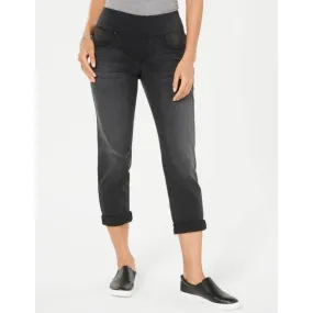 Style & Co Pull On Boyfriend Jeans in Black Smudge Small