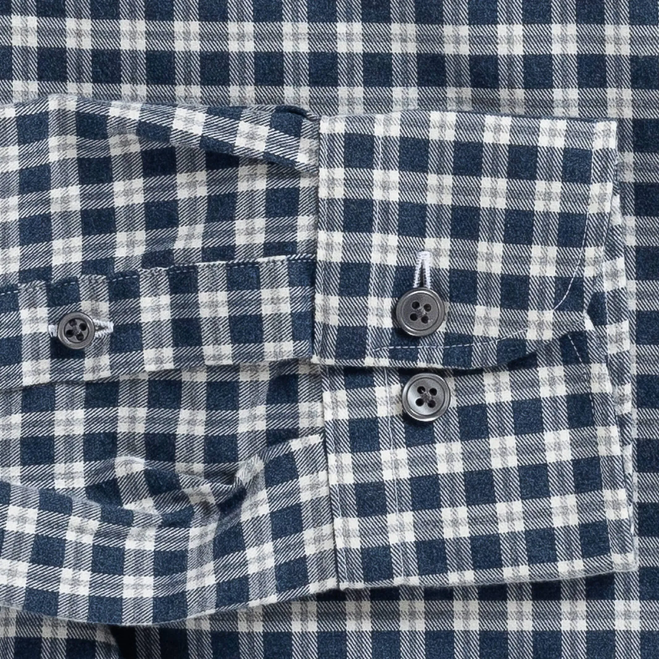 The Vintage Navy Thomas Mason Hartney Flannel Casual Shirt